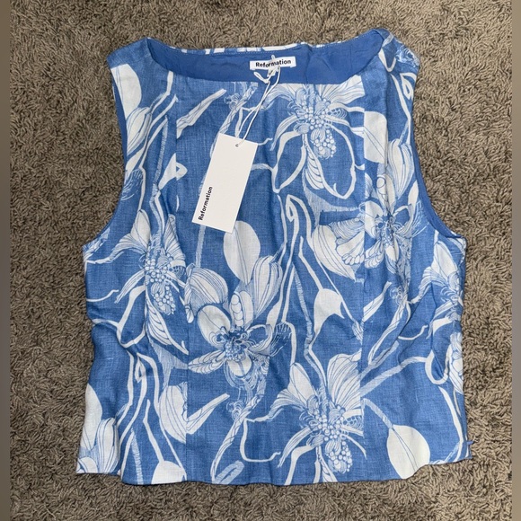 Reformation Two Piece Set Linen NWT Perfect Condition Size 2 - Picture 7 of 11